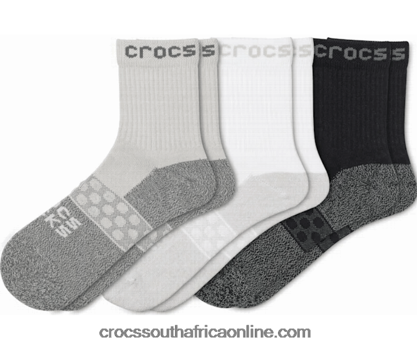 Socks Adult Quarter Solid 3-Pack Multi Crocs FBL6TX1239