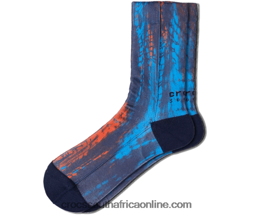 Socks Digi Dye Crew Deep Navy/Multi Crocs FBL6TX1227