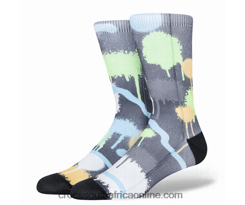 Socks Spray Dye Crew Black/Multi Crocs FBL6TX1205
