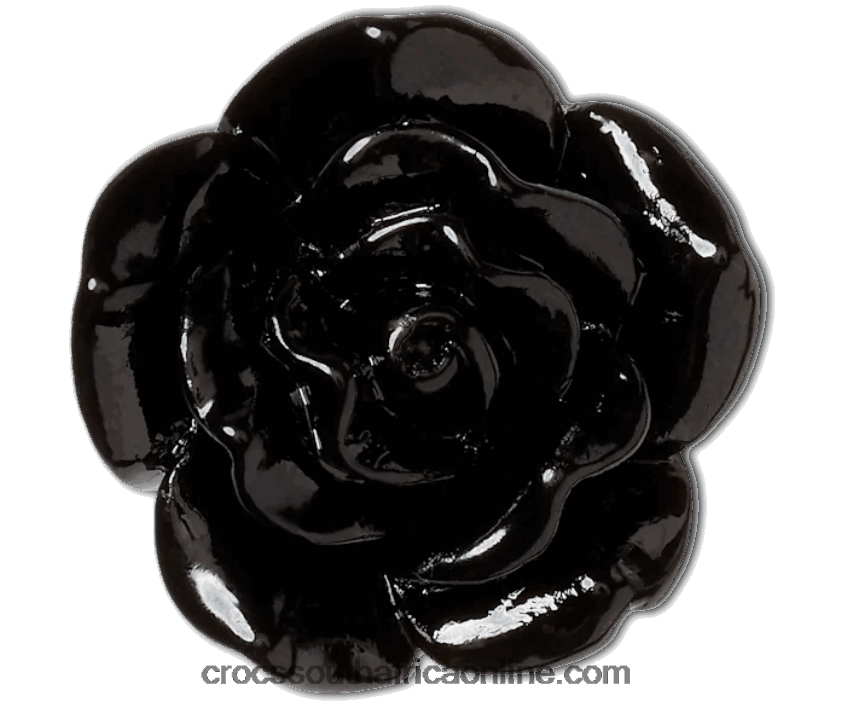 Black FlowerCrocs FBL6TX703