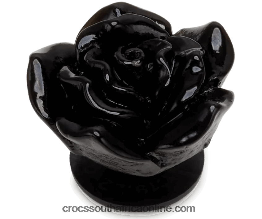 Black FlowerCrocs FBL6TX703