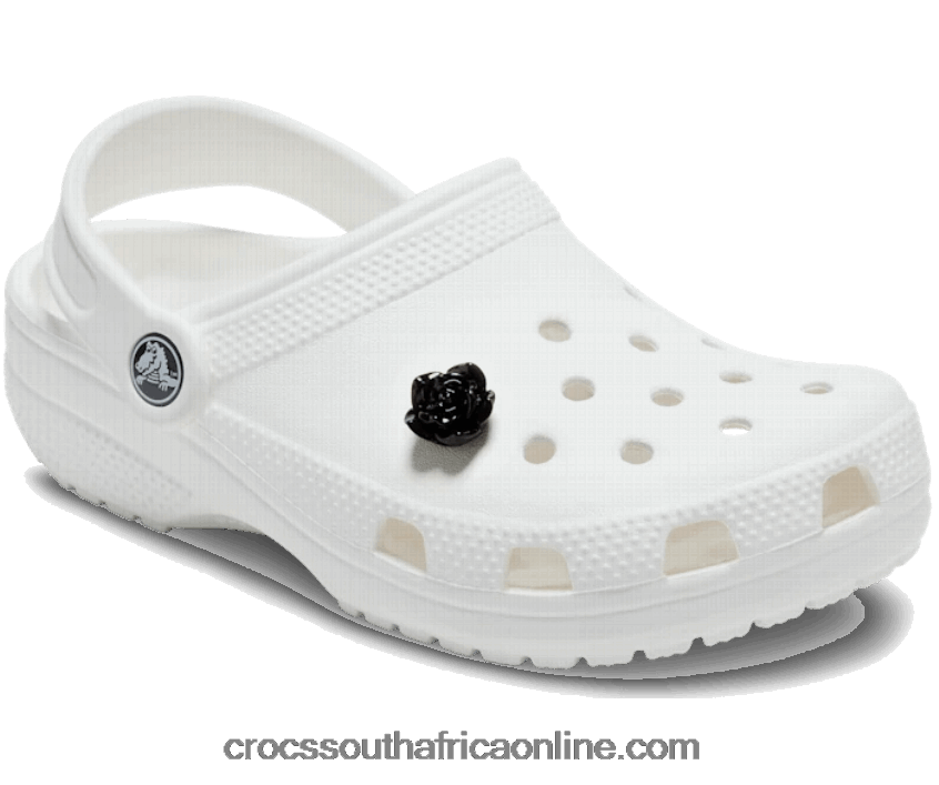 Black FlowerCrocs FBL6TX703