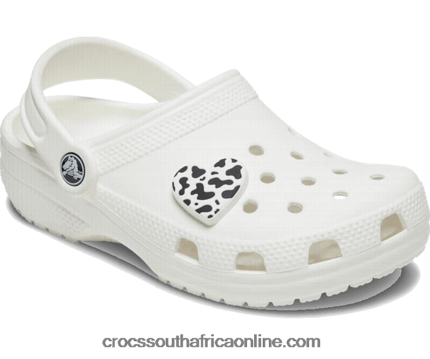 Cow Print HeartCrocs FBL6TX1027