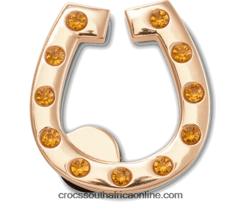 Gold Studded HorseshoeCrocs FBL6TX776
