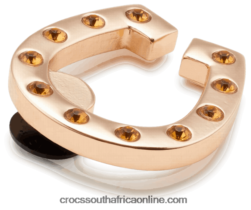 Gold Studded HorseshoeCrocs FBL6TX776