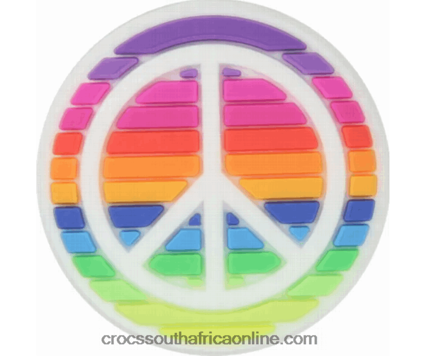 Rainbow Peace SignCrocs FBL6TX1203