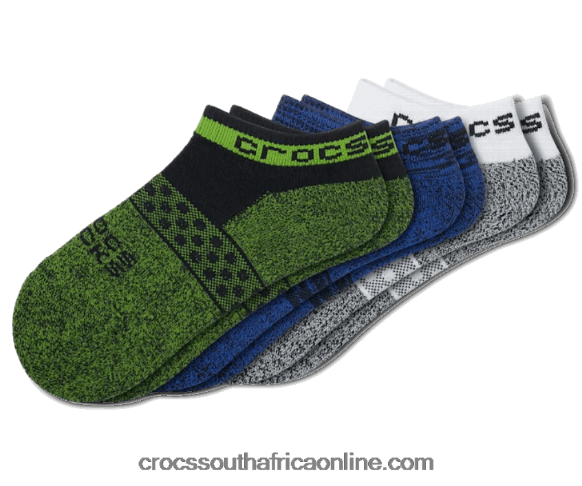 Kids Socks Low Easy Icon 3-Pack Black/Multi Crocs FBL6TX1458