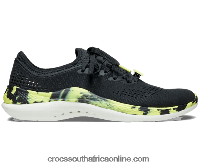 Men Literide 360 Marbled Pacer Black/Citrus Crocs FBL6TX1310