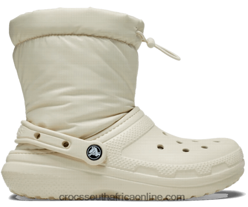 Women Classic Lined Neo Puff Boot Bone Crocs FBL6TX194