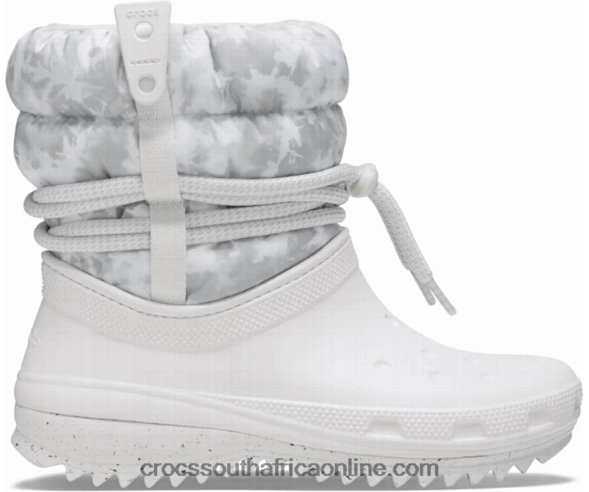 Women Classic Neo Puff Luxe Boot Almost White/Light Grey Crocs FBL6TX344