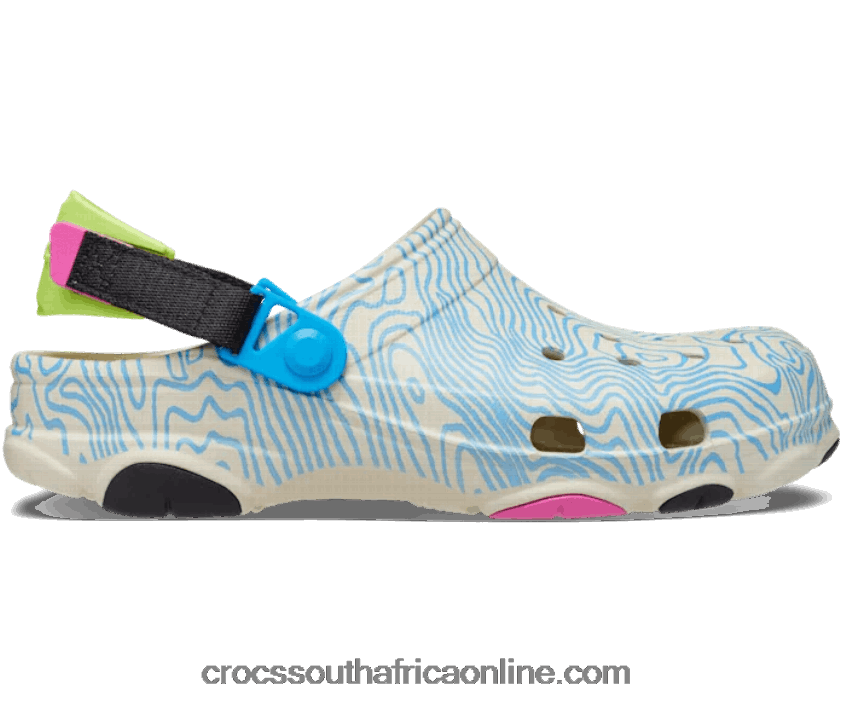 Women All-Terrain Topographic Clog Bone/Multi Crocs FBL6TX113