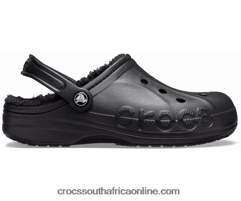 Women Baya Lined Clog Black Crocs FBL6TX234