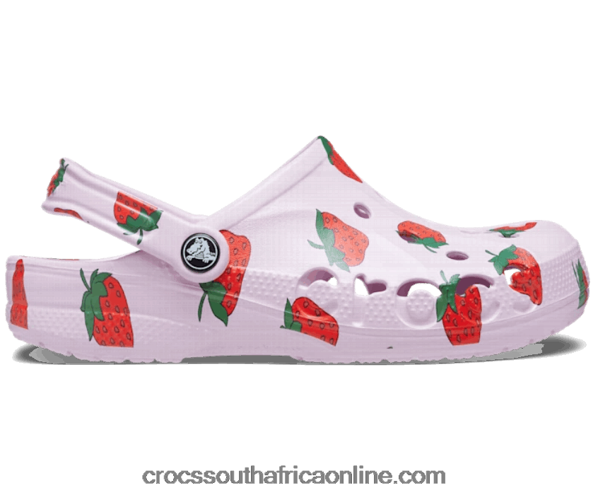 Women Baya Seasonal Printed Clog Ballerina Pink Crocs FBL6TX223