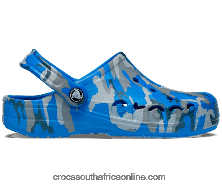 Women Baya Seasonal Printed Clog Bright Cobalt/Multi Crocs FBL6TX225