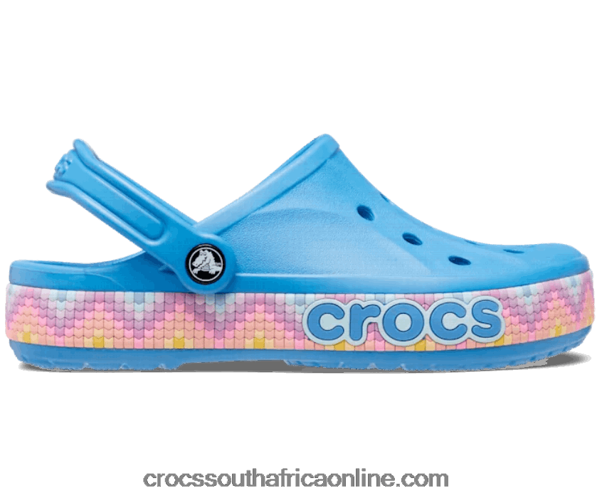 Women Bayaband Chevron Band Clog Powder Blue/Multi Crocs FBL6TX175