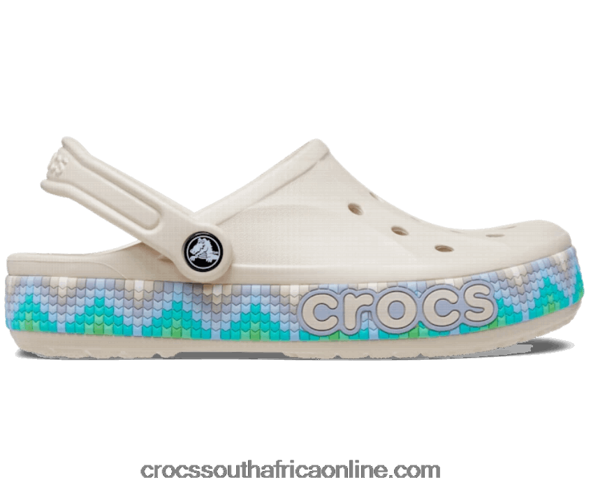 Women Bayaband Chevron Band Clog Stucco/Multi Crocs FBL6TX174