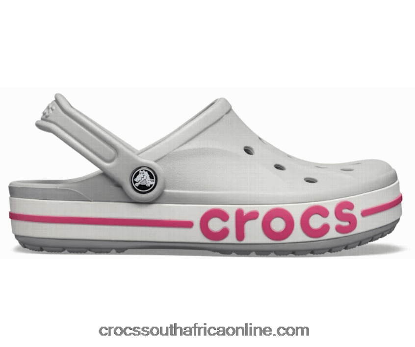 Women Bayaband Clog Light Grey/Candy Pink Crocs FBL6TX193