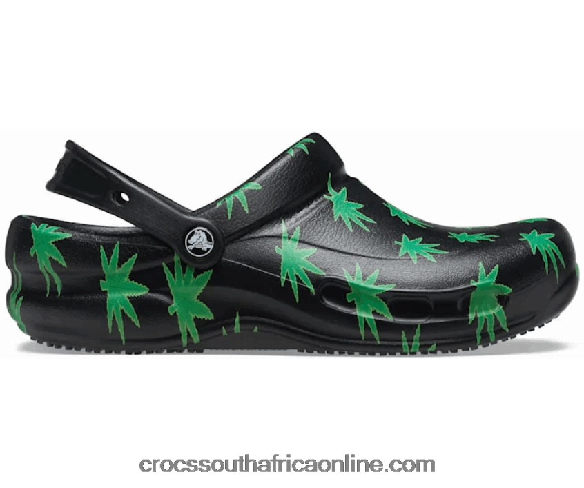 Women Bistro Graphic Clog Black/Green Crocs FBL6TX201