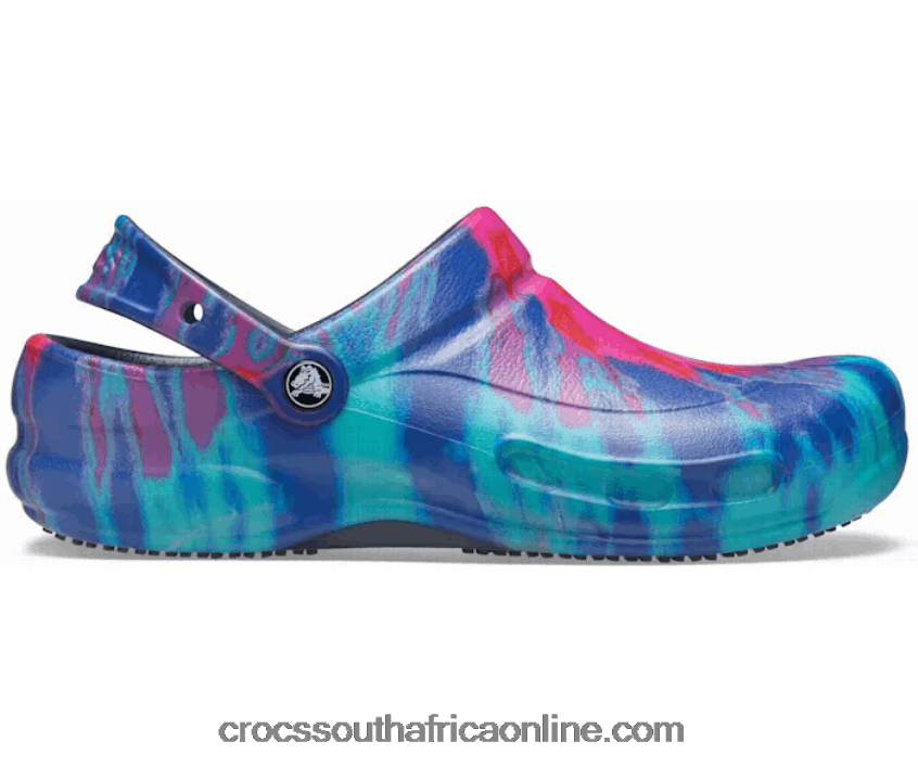 Women Bistro Graphic Clog Navy Crocs FBL6TX198