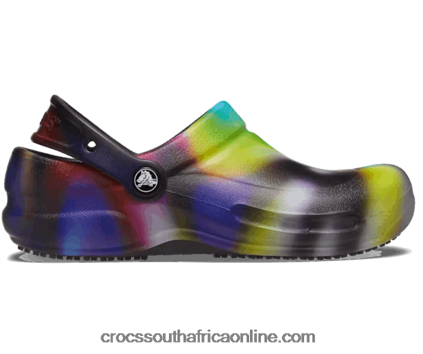 Women Bistro Graphic Clog Neon Multi/Black Crocs FBL6TX199