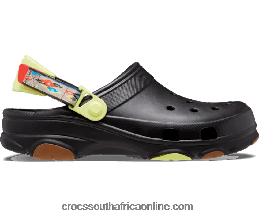 Women Classic All-Terrain Ikat Clog Black/Multi Crocs FBL6TX239