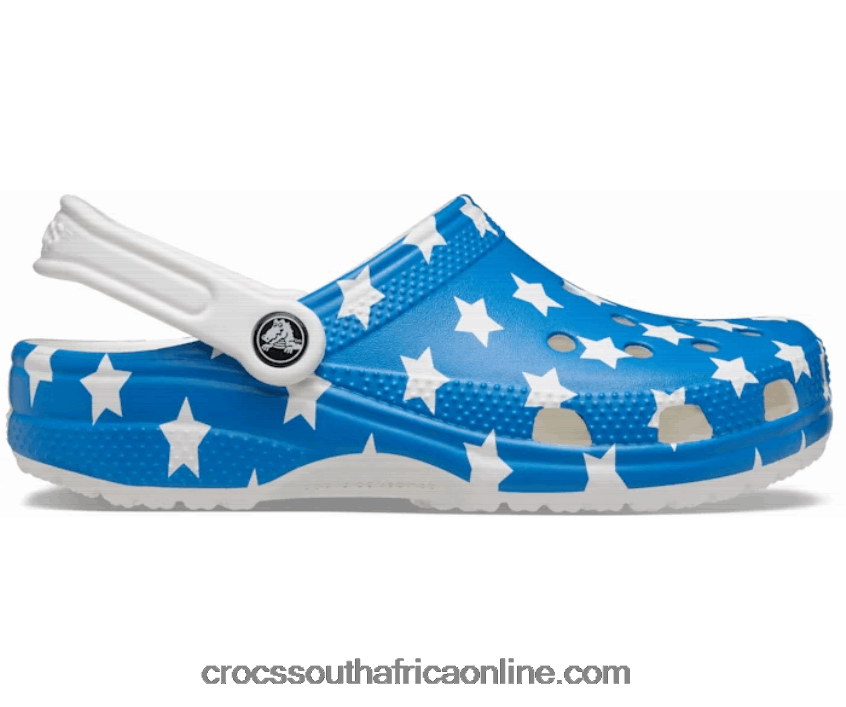 Women Classic American Flag Clog White/Multi Crocs FBL6TX254