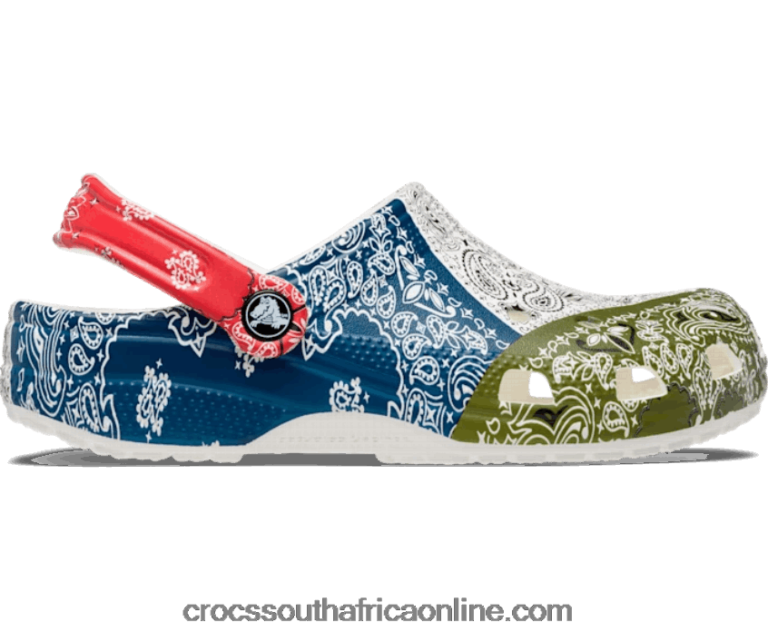 Women Classic Bandana Clog Multi Crocs FBL6TX218
