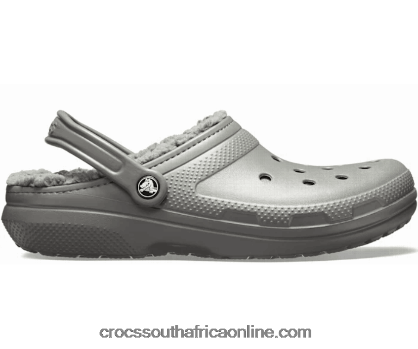 Women Classic Lined Clog Slate Grey/Smoke Crocs FBL6TX121