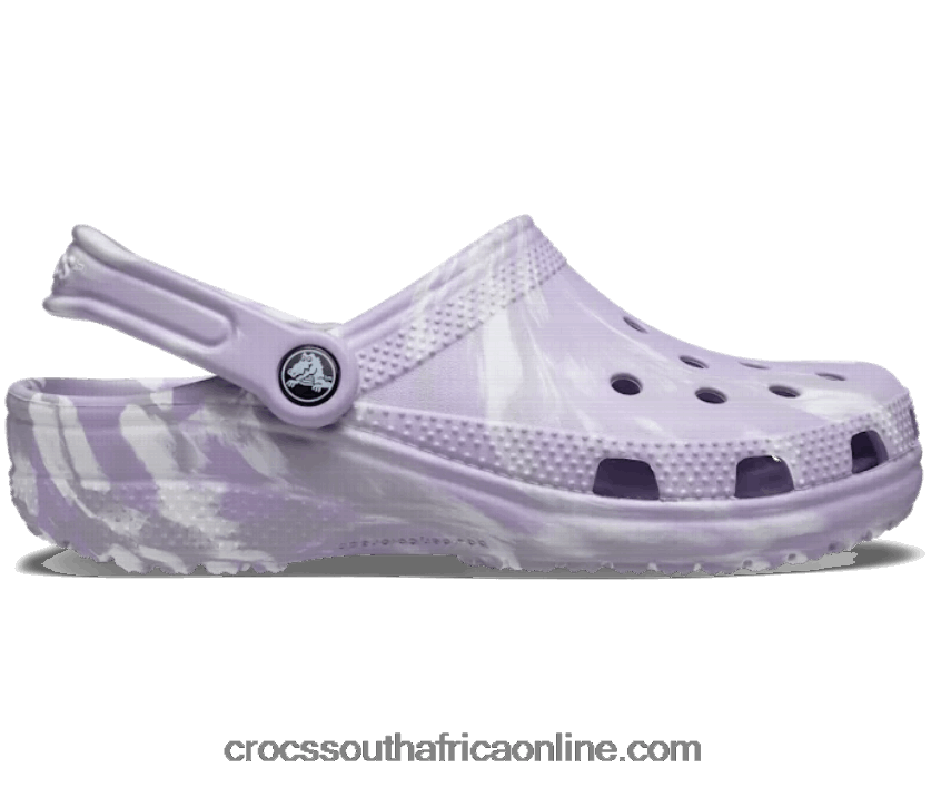 Women Classic Marbled Clog Lavender/Multi Crocs FBL6TX91