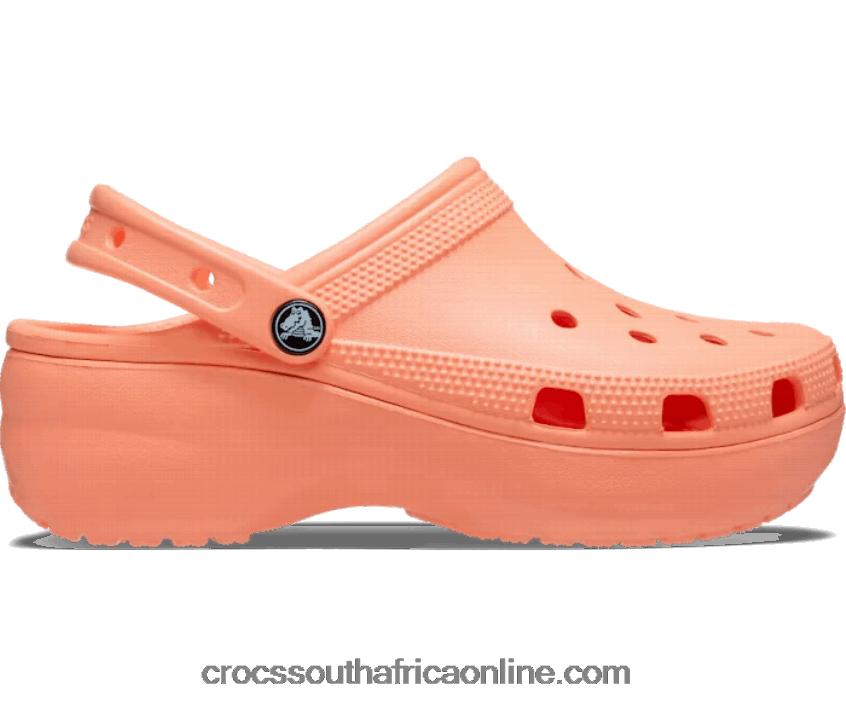 Women Classic Platform Clog Papaya Crocs FBL6TX131