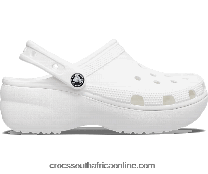 Women Classic Platform Clog White Crocs FBL6TX126