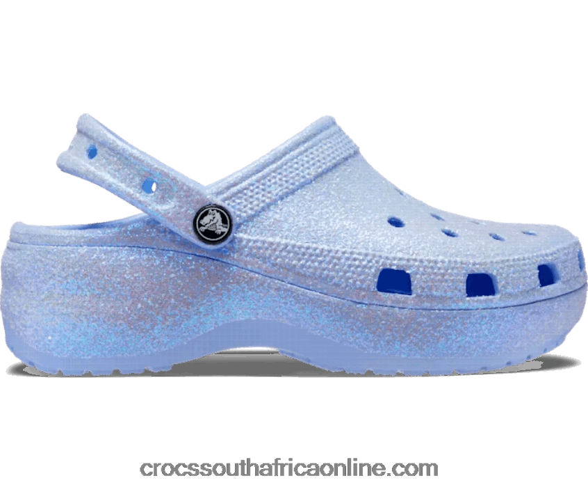 Women Classic Platform Glitter Clog Moon Jelly Crocs FBL6TX80