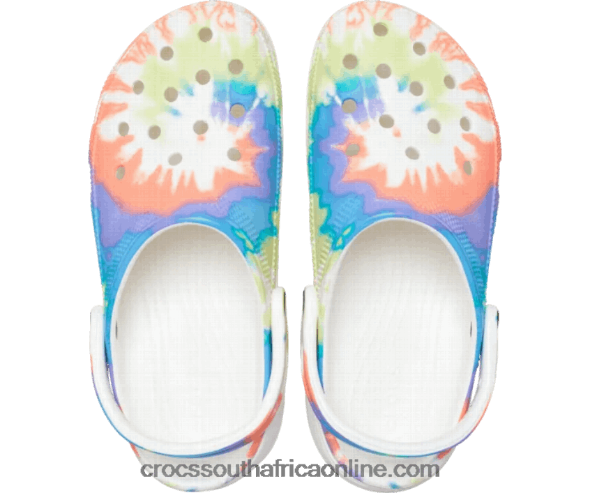 Women Classic Platform Tie-Dye Graphic ClogCrocs FBL6TX596