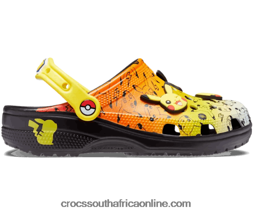 Women Classic Pokemon Clog Black/Multi Crocs FBL6TX215