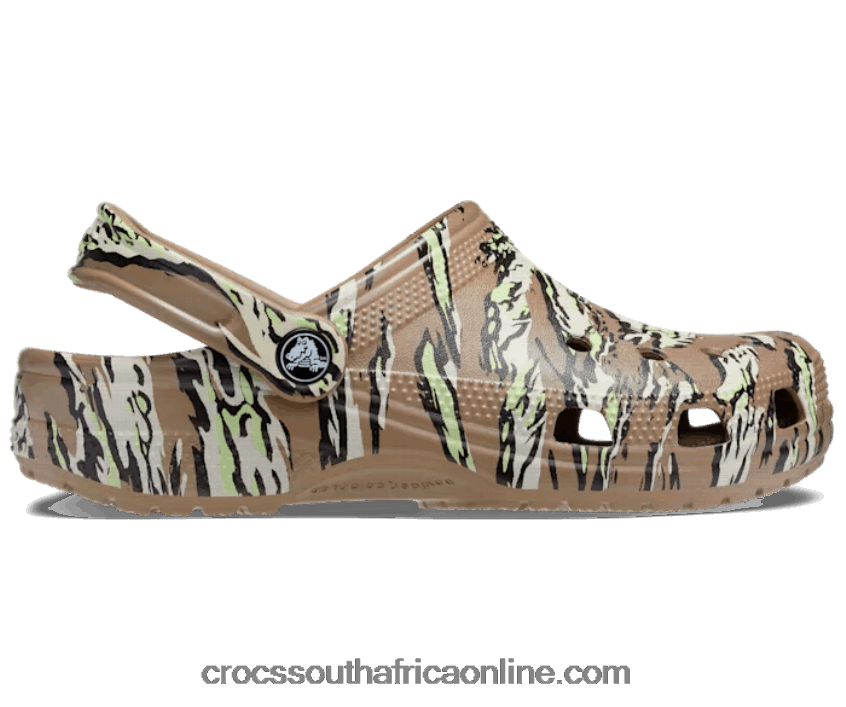 Women Classic Printed Camo Clog Khaki Crocs FBL6TX304