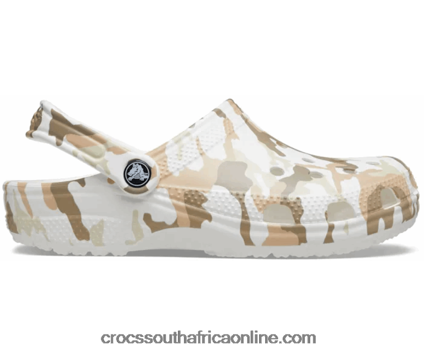 Women Classic Printed Camo Clog White/Multi Crocs FBL6TX305