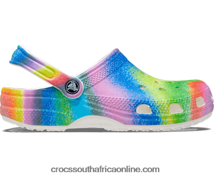 Women Classic Spray Dye Clog White/Multi Crocs FBL6TX232