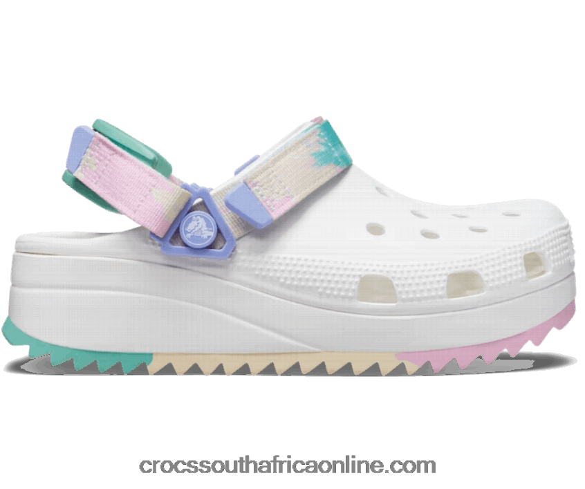 Women Hiker Ombre Clog White/Multi Crocs FBL6TX148