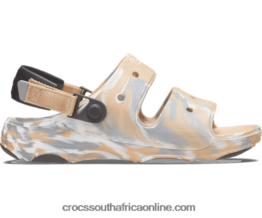 Women All-Terrain Marbled Sandal Chai/Multi Crocs FBL6TX502