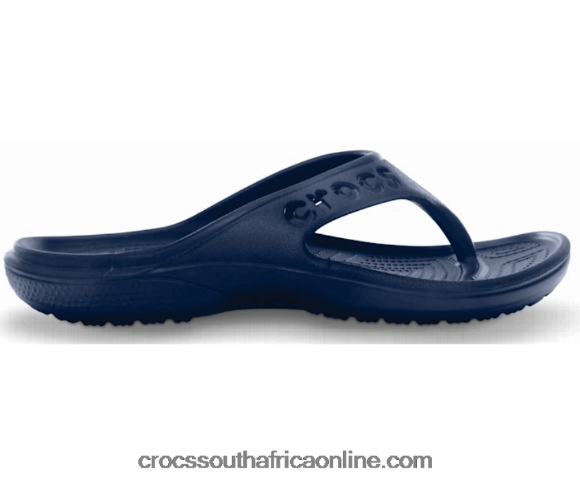Women Baya Flip Navy Crocs FBL6TX494