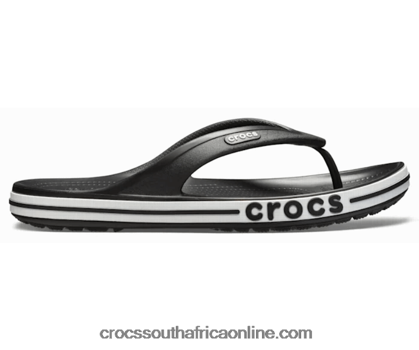 Women Bayaband Flip Black/White Crocs FBL6TX377