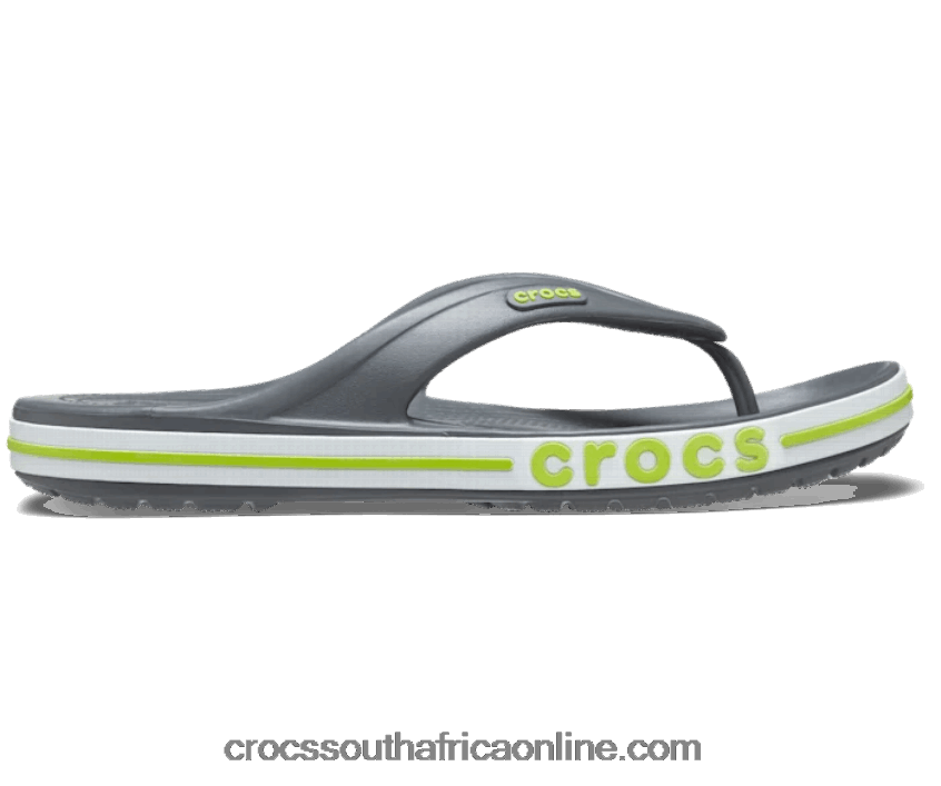 Women Bayaband Flip Slate Grey/Lime Punch Crocs FBL6TX380