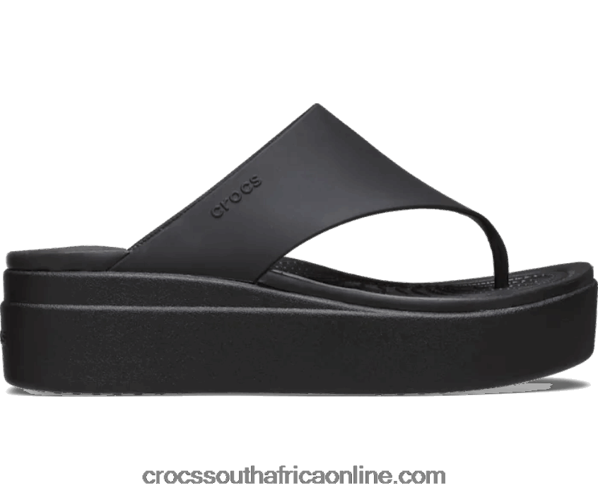 Women Brooklyn Flip Black Crocs FBL6TX354