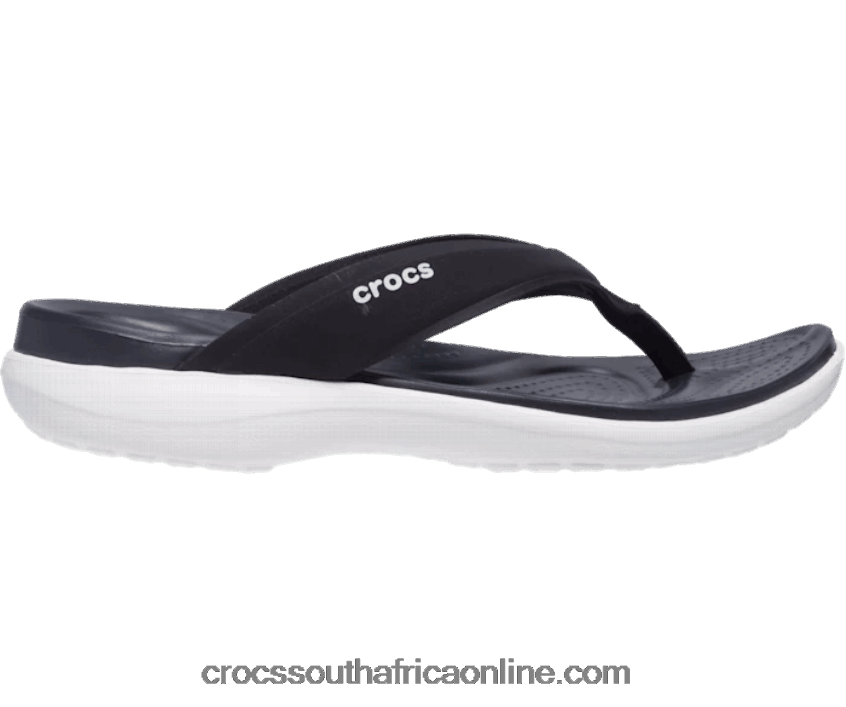 Women Capri V Sporty Flip Black Crocs FBL6TX539