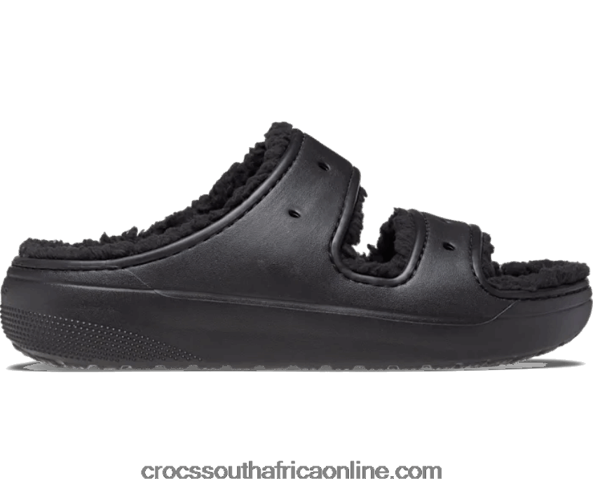 Women Classic Cozzzy Sandal Black Crocs FBL6TX406