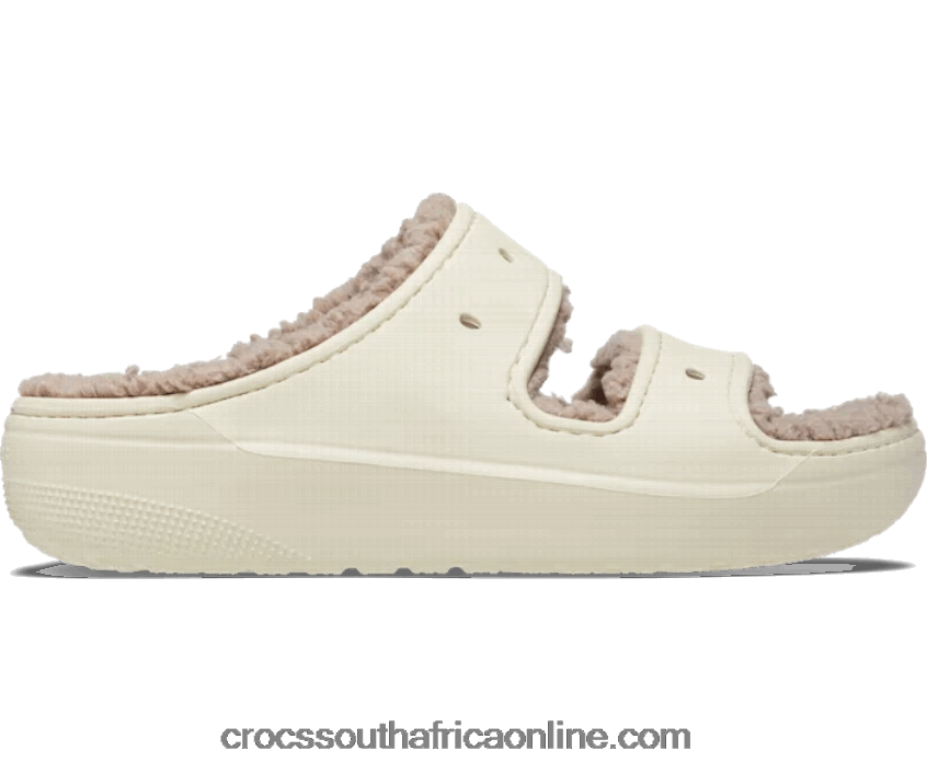 Women Classic Cozzzy Sandal Bone/Mushroom Crocs FBL6TX408
