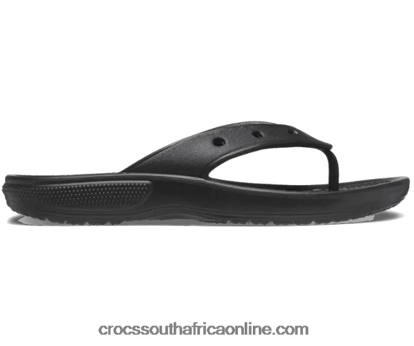 Women Classic Flip Black Crocs FBL6TX432