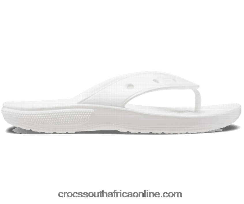 Women Classic Flip White Crocs FBL6TX433