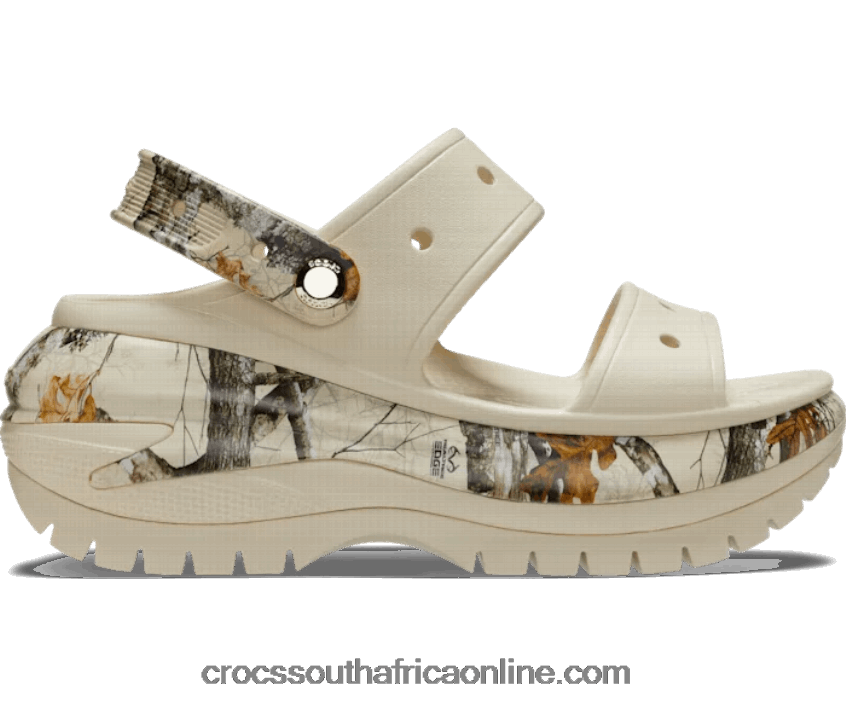 Women Classic Mega Crush Realtree Sandal Bone Crocs FBL6TX404