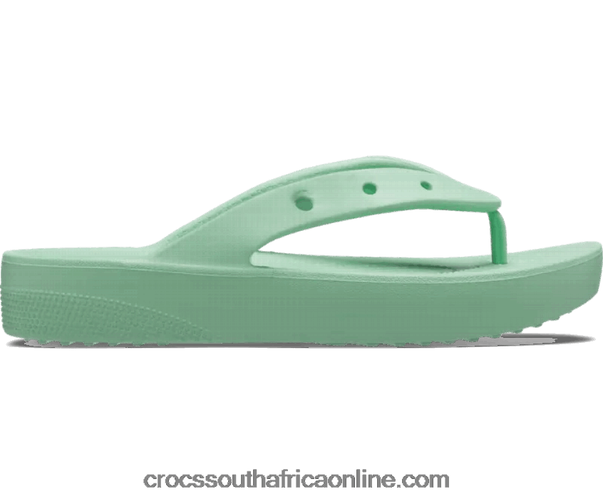 Women Classic Platform Flip Jade Stone Crocs FBL6TX514